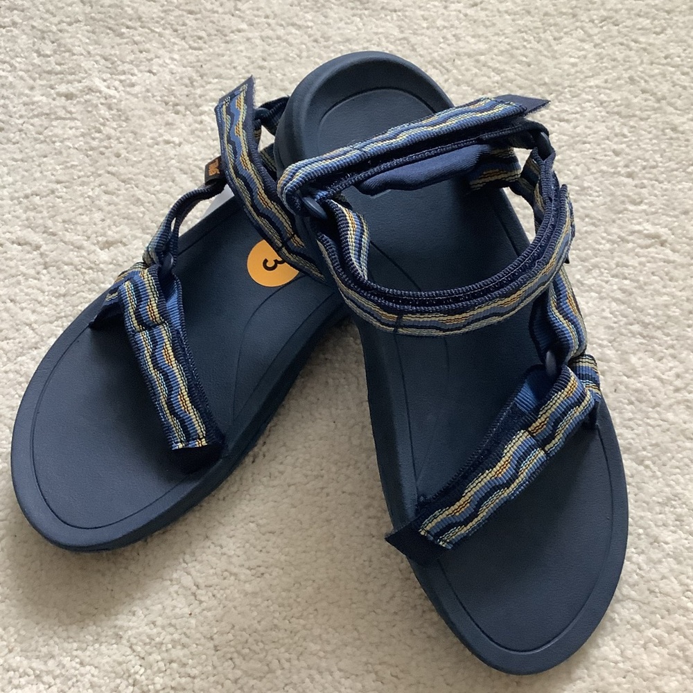 NWOT Teva Kids' Hurricane XLT 2 Kishi Blue Yellow Sandal Size 3 Youth - Picture 5 of 10